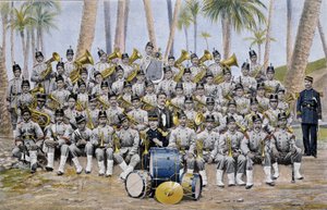 Infanteriband i republiken Ecuador i slutet av 1800-talet. av Unknown artist