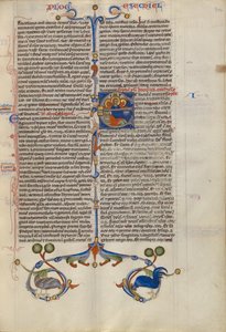 Inledande E: Hesekiel drömmer om de fyra evangelistsymbolerna av Unknown artist
