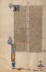 Initial I: Sankt Jakob med Kristus ovanför av Unknown artist
