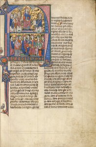 Initial N: Vidal de Canellas erbjuder sin text till King James av Unknown artist