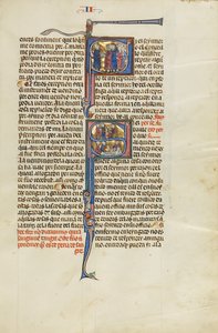 Initial S: En advokat står framför en grupp män; Initial S: En advokat med klienter inför en domare och en domare, advokat och klienter vid en mans sjukbädd av Unknown artist
