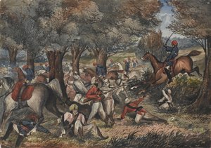 Jat Horse Yeomanry vid Bolwal vid gränsen till Nepal av Unknown artist