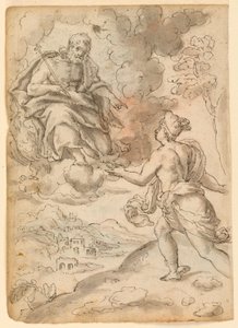 Jupiter skickar Merkurius till Priam av Unknown artist