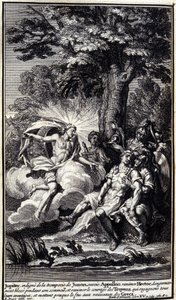 Jupiter, ovärdig Junos bedrägeri, skickar Apollo för att återuppliva Hectors farliga sår under sin sömn, och återuppliva modet hos trojanerna, som återfår alla sina fördelar och nästan sätter eld på de grekiska skeppen. Illustration av bok XV av Iliaden av av Unknown artist