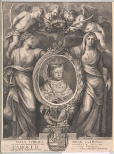 Kung av Spanien Karl II (tryck) av Unknown artist