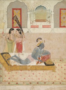 Krishna väntar på Radha av Unknown artist