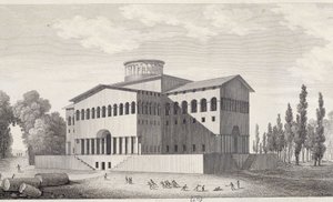 Huset för utbildning av Ledoux - gravyr av Unknown artist