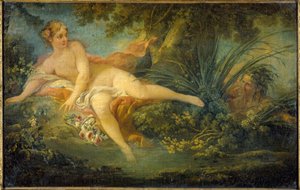 La Nymphe surprise, efter Boucher av Unknown artist