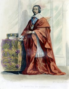 Kardinal de Richelieu - i "Le Plutarque francais", red. Mennechet av Unknown artist