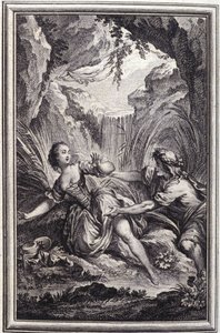 The Scamander River - i ""Berättelser och noveller på vers"" av Jean La Fontaine. 1762. av Unknown artist