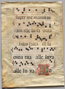 Leaf from a Gradual: Historiated Initial R: Initial D (verso) av Unknown artist