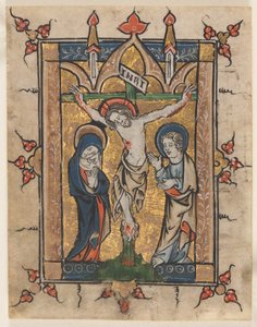 Blad från en psalter: Korsfästelsen av Unknown artist