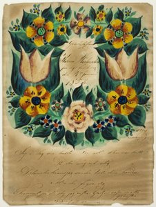 Grattisbrev till Karna Martensdottir av Unknown artist