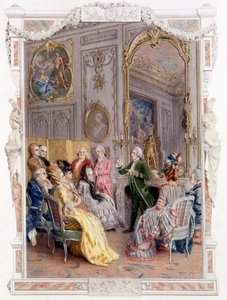 Litterär mässa på 1700-talet - i "En kvinna av kvalitet under det senaste århundradet"" av Unknown artist