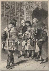 Lord Patrice Charteris and the Bourgeois of Perth - 1800-talsillustration till den historiska romanen "The Pretty Girl of Perth or Valentine