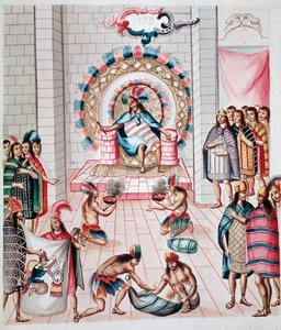 Att göra offer till kungen (akvarell, ca 1770-1780) av Unknown artist