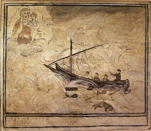 Man vid havet. 1500-talsvoto från kyrkan Madonna dell