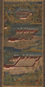 Mandala av de tre helgedomarna i Kumano av Unknown artist