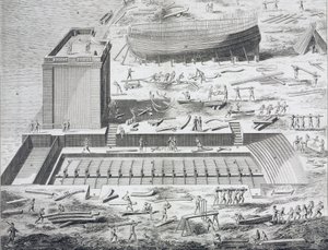 Marine, byggarbetsplats i "" The Encyclopedia of Diderot and Alembert. av Unknown artist