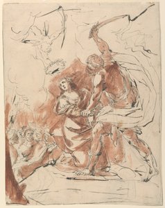 Martyrskap av en kvinnlig helgon av Unknown artist