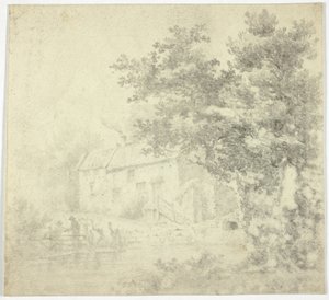 kvarn (recto); Träd (omvänd) av Unknown artist