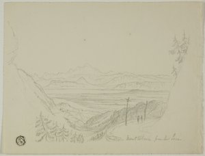 Mont Blanc från Jura av Unknown artist