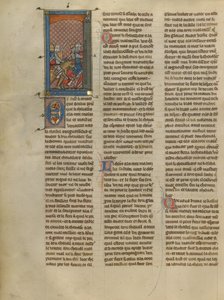 Mordret och Knight i strid med Pursuing Two Knights av Unknown artist