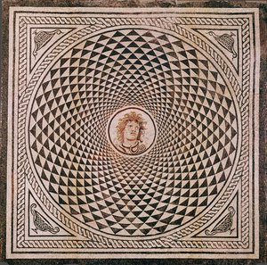 Mosaikgolv med Medusas huvud av Unknown artist