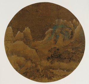 Bergslandskap: klippor, tempel och tallar av Unknown artist