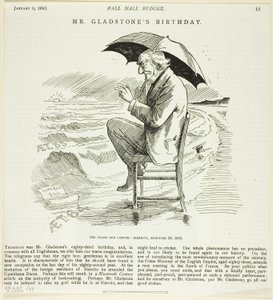 Herr Gladstones födelsedag, från Pall Mall Budget av Unknown artist