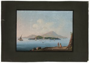 Neapel med Vesuvius av Unknown artist