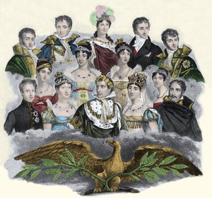 Napoleon Bonaparte och hans familj av Unknown artist
