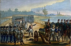 Napoleonskriget. Wien: Erövringen av Donaus broar den 13/11/1805. av Unknown artist