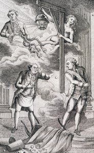 Necker dömd av lyktans nämnd - i ”” Tillägg till Mr. Neckers privatliv och ministerium, generaldirektör för finans”” av en medborgare, red. Pellet, Genève av Unknown artist