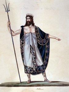 Neptunus - akvarell av Unknown artist