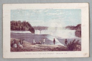 Niagara Falls From Point Prospect - American Side from The Falls of Niagara: Att vara en komplett guide av Unknown artist