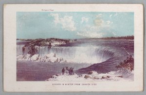 Niagara in Winter från Canada Side från The Falls of Niagara: Being a Complete Guide av Unknown artist