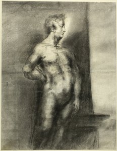 Naken manlig figur av Unknown artist