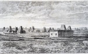 Oljekällor, Baku, Kaukasus (Nobel) av Unknown artist