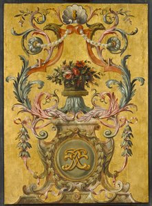 En målad panel av Unknown artist