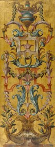 En målad panel av Unknown artist