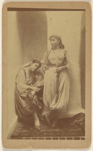 [Orientalistiskt ateljéporträtt av två kvinnor] av Unknown artist