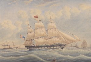 Packet ship Ivanhoe 1849 av Unknown artist