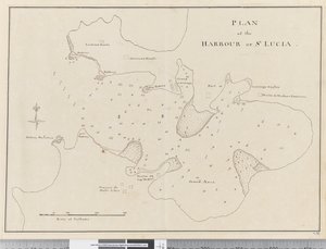 Sida 37c Plan över hamnen i St. Lucia av Unknown artist