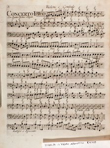 Sida med partitur av The Harmonic Star, Op 3 (Harmonic Inspiration) av Antonio Vivaldi av Unknown artist
