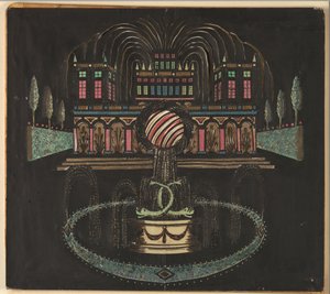 Palats och fontän av Unknown artist