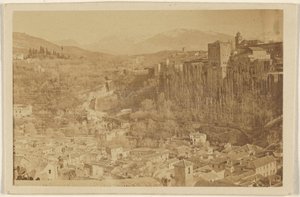 [Panoramautsikt över Alhambra, Granada, Spanien] av Unknown artist