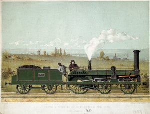 Passagerarlokomotiv för Strasbourg Railway (Crampton-systemet) av Unknown artist