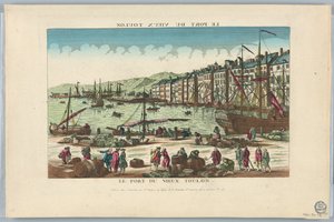 Peep-show, hamnen i gamla Toulon av Unknown artist
