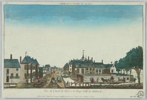 Peep-show, utsikt över Canal de Delft à la Haye Ville de Hollande, 16 av Unknown artist